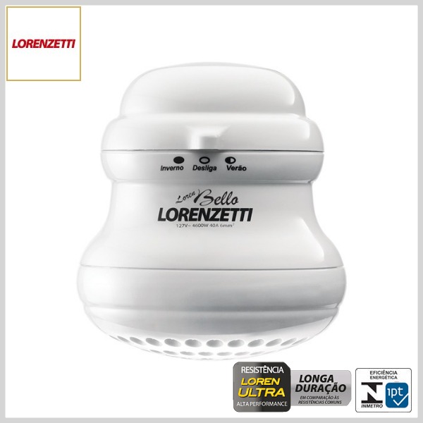 Chuveiro Elétrico 3Temp LorenBello Ultra (Branco)